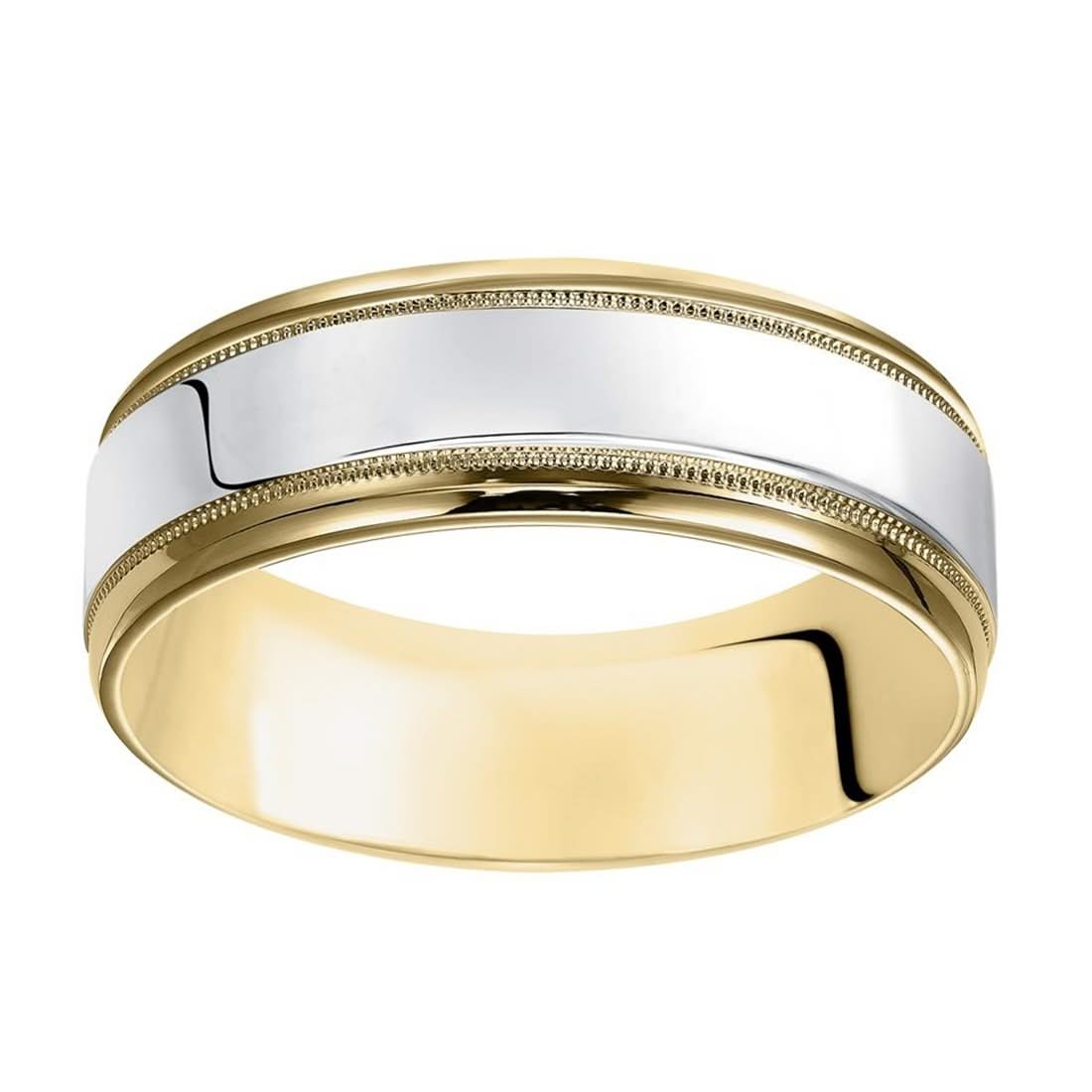 7mm Two-Tone Wedding Band