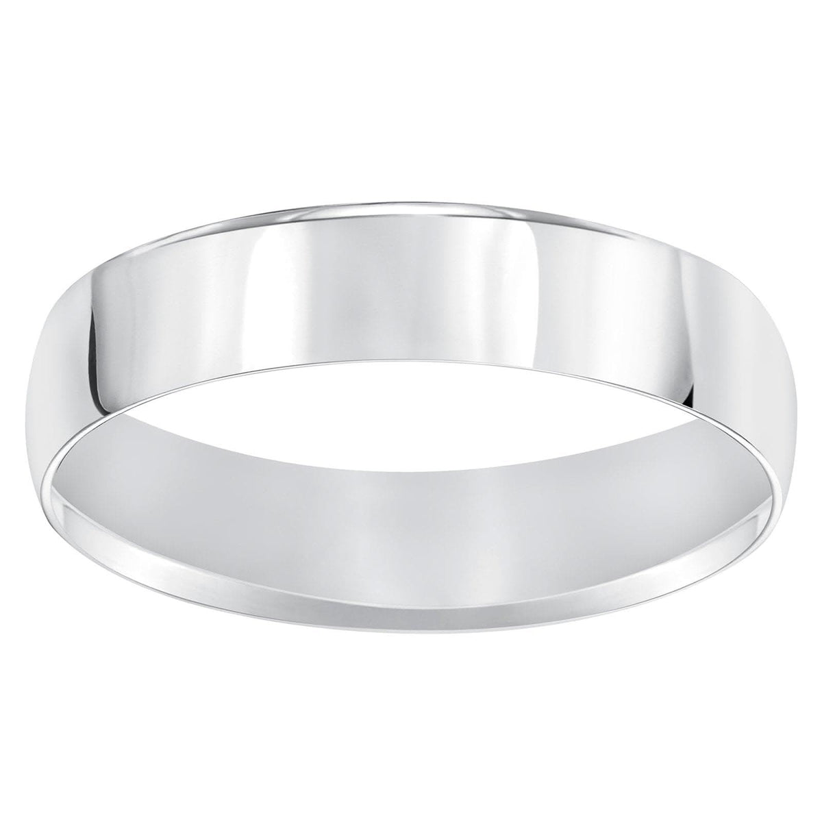 5mm White Gold Wedding Band