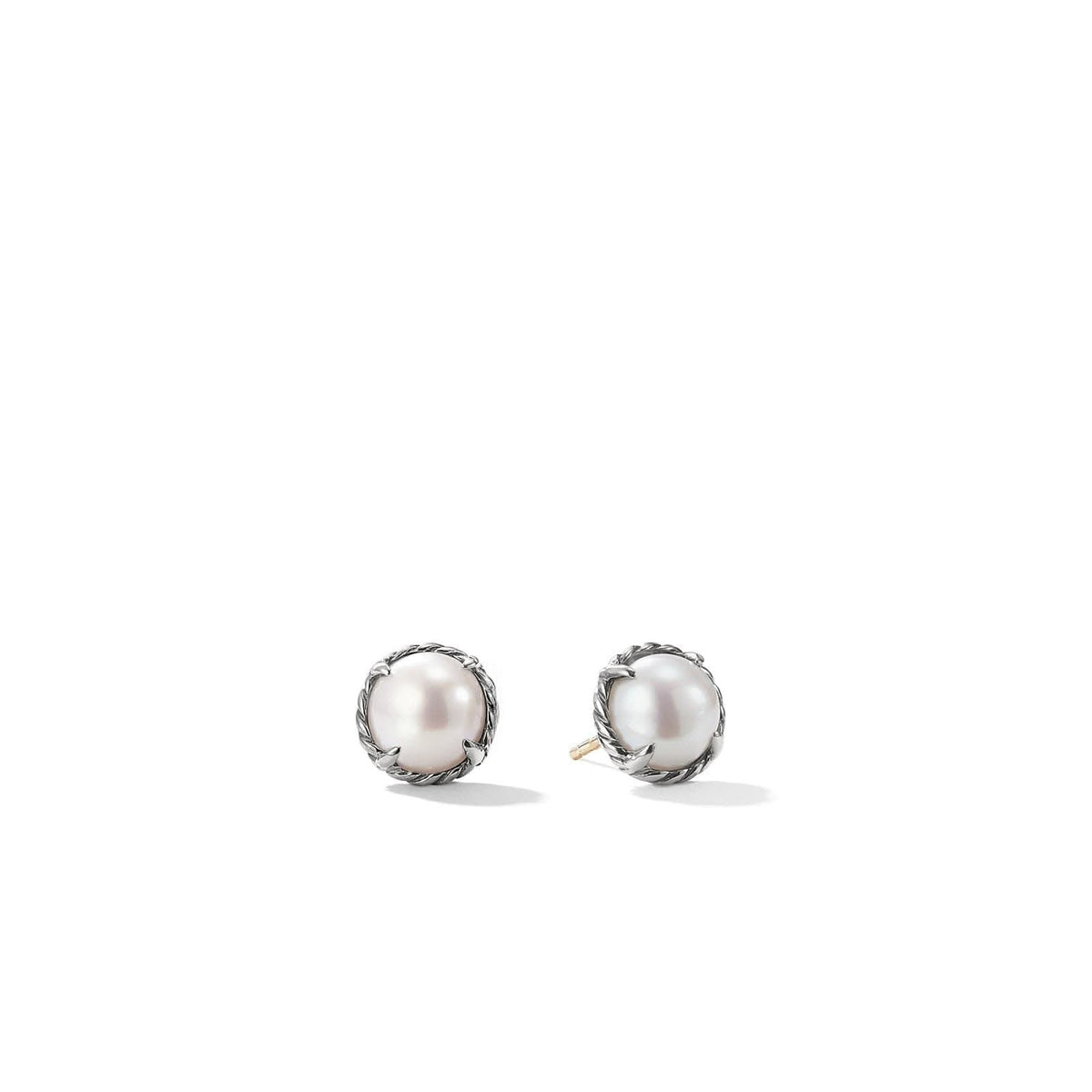 DAVID YURMAN Petite Chatelaine® Stud Earrings in Sterling Silver with Pearls, 8mm