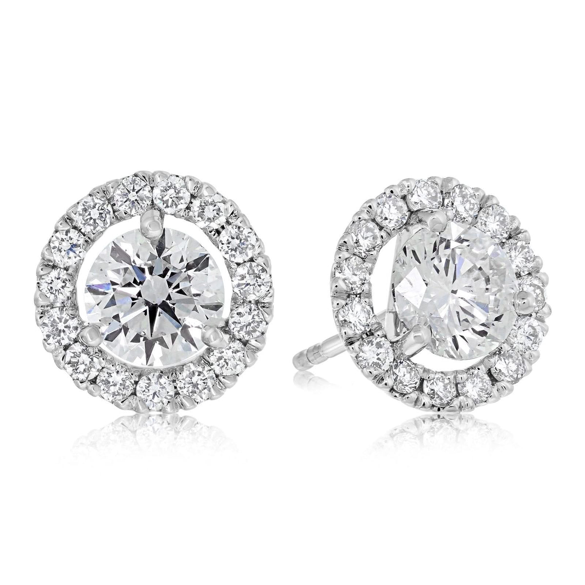1 1/4 Carat Diamond Margarita Stud Earrings