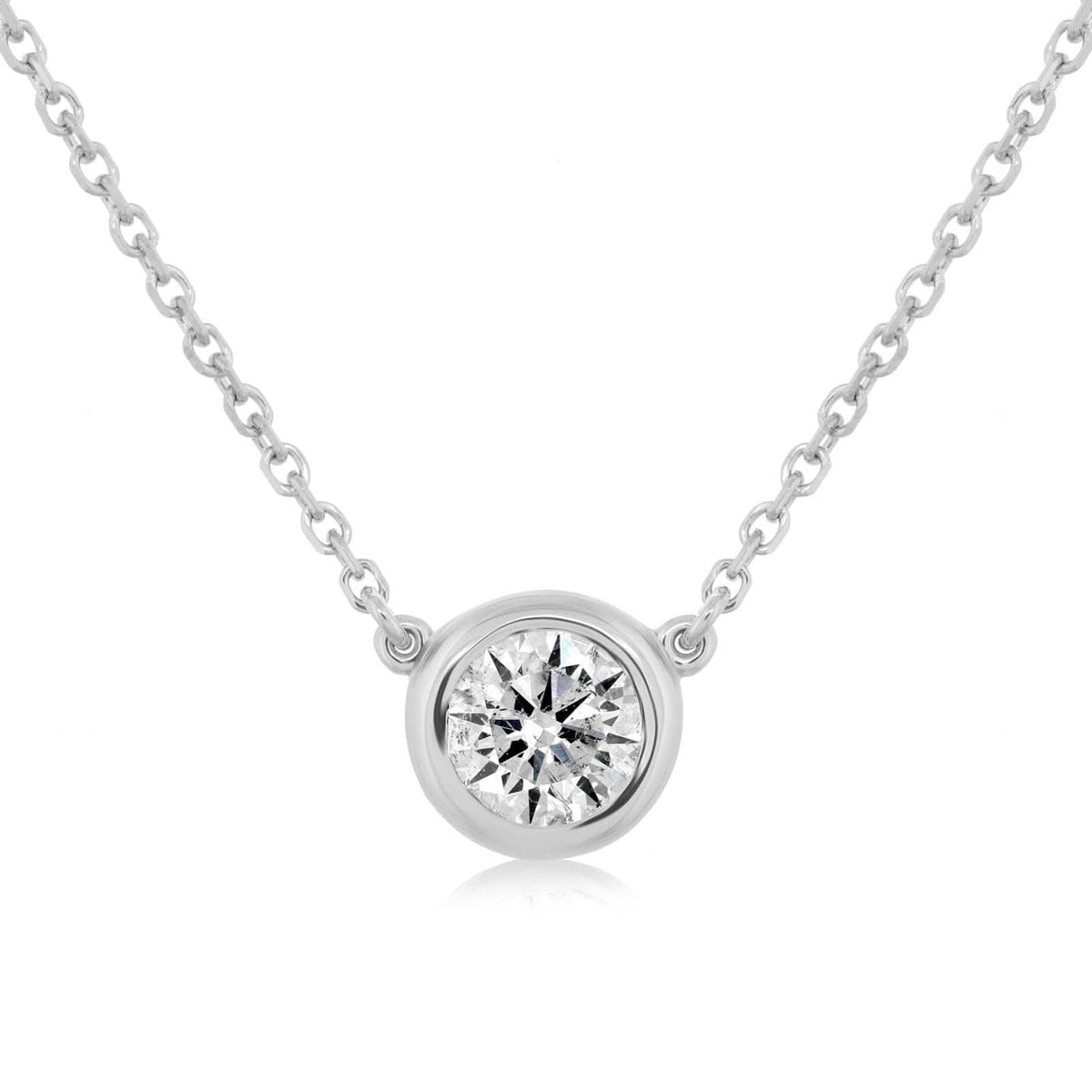 Bezel Diamond Solitaire Pendant