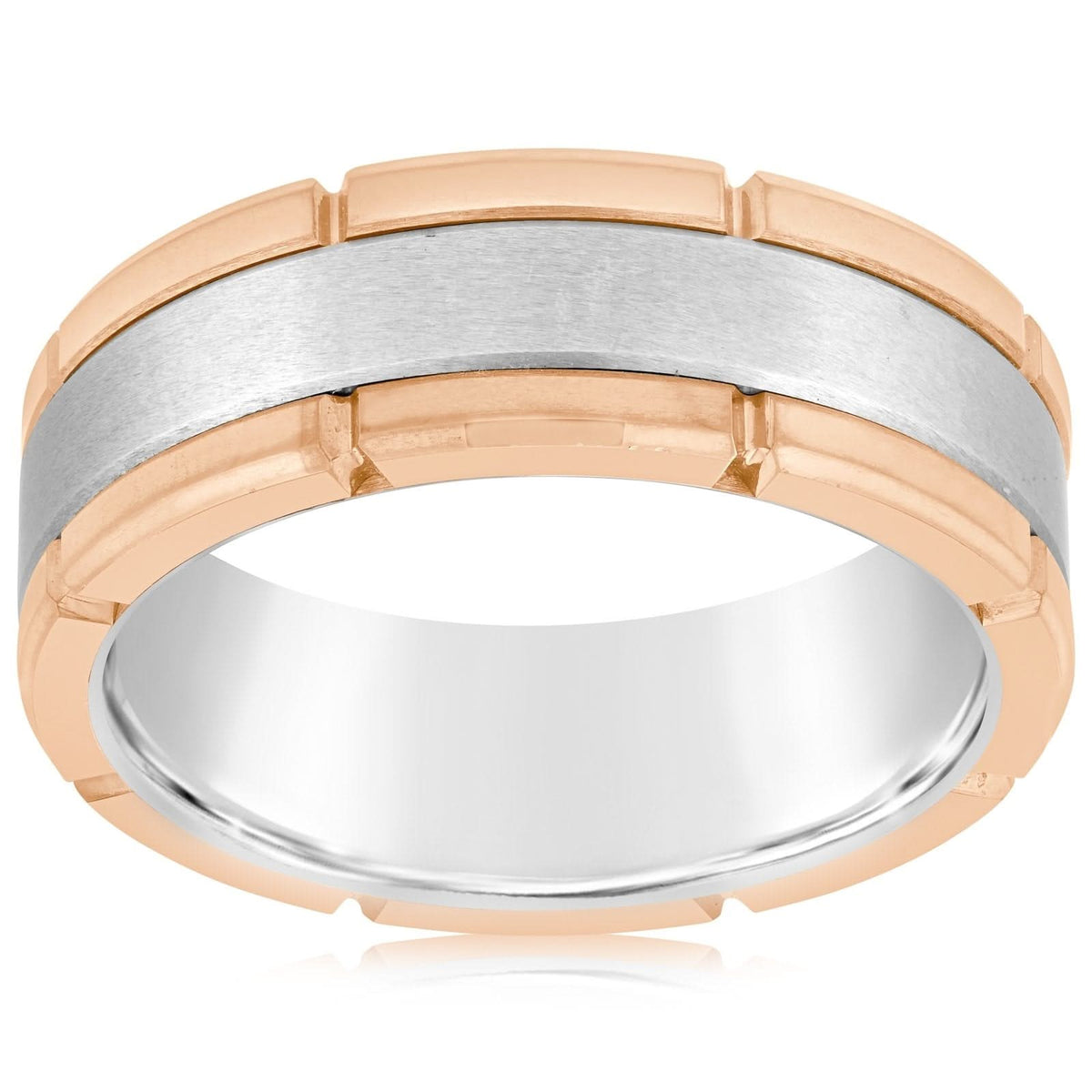 Men's Two Tone Comfort Fit Wedding Band