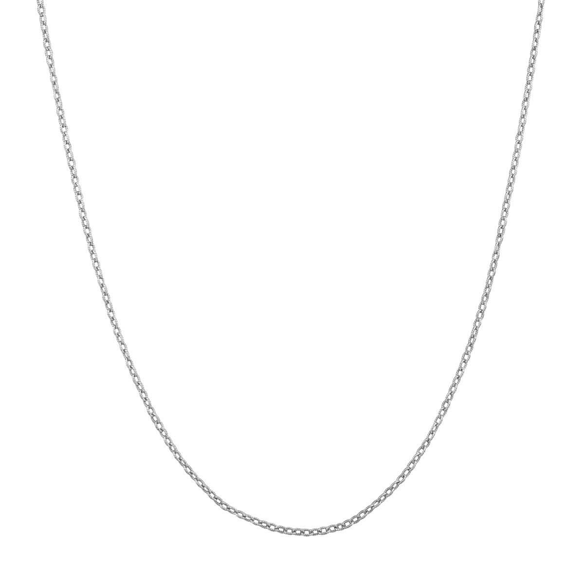 18" Silver Textured 1.82mm Link Chain