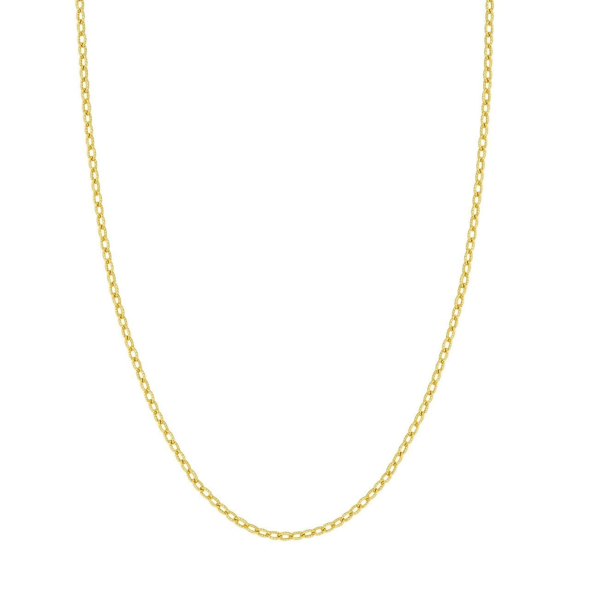 Yellow Gold 24" Designer Rolo Chain