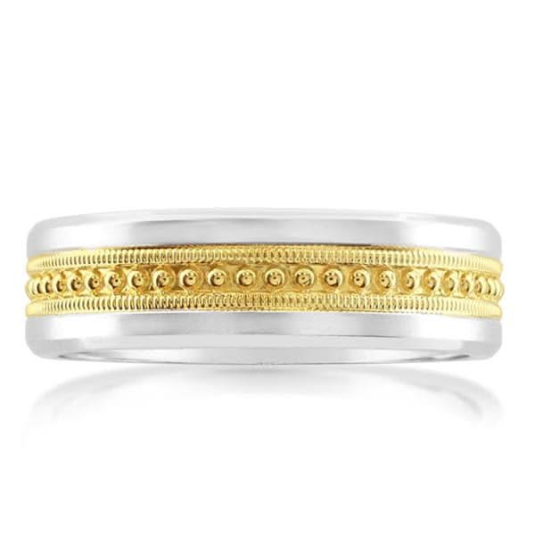 Men's Two Toned Wedding Band