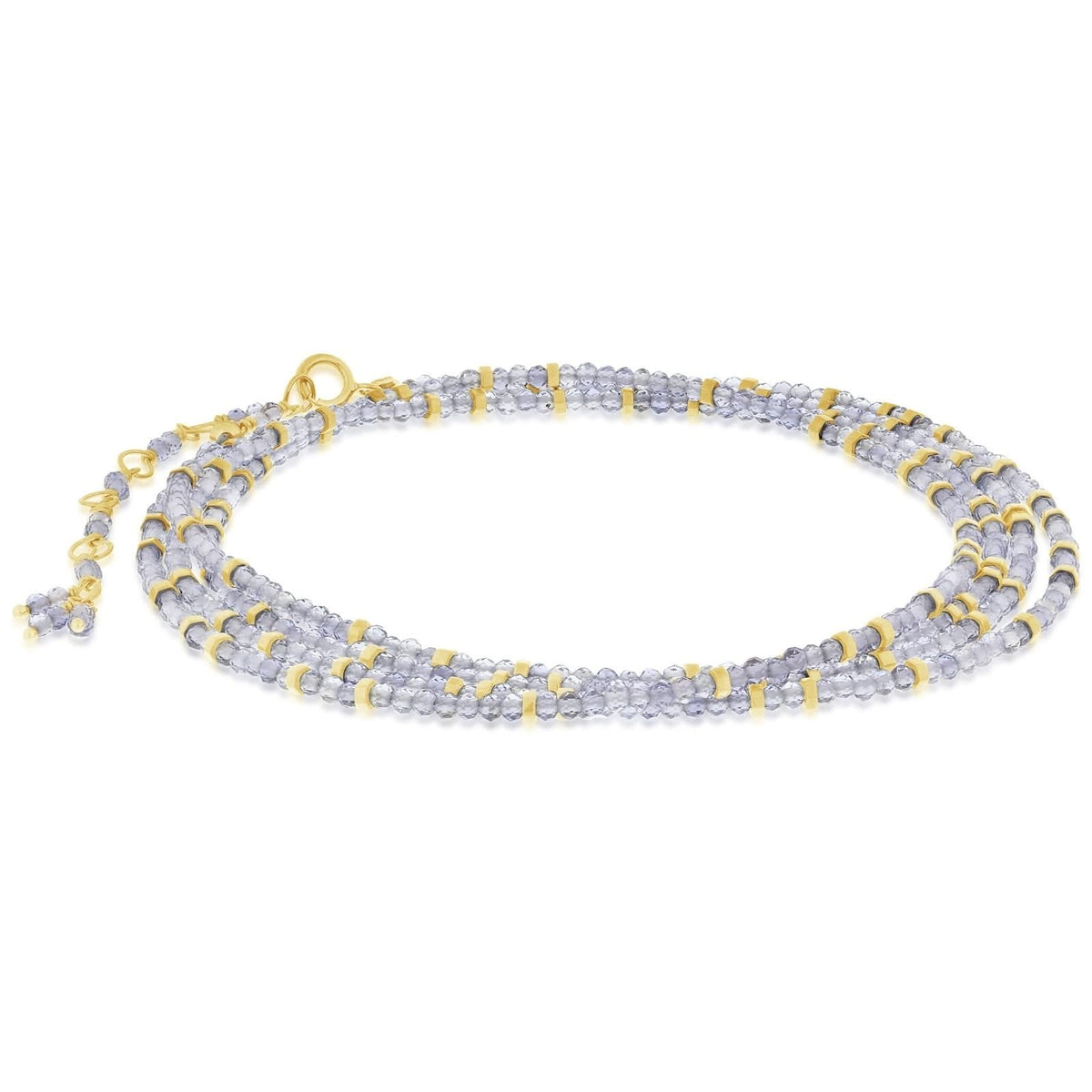 ANNE SPORTUN Iolite Beaded Wrap Bracelet