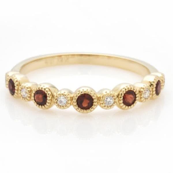 MY STORY Garnet & Diamond Ring