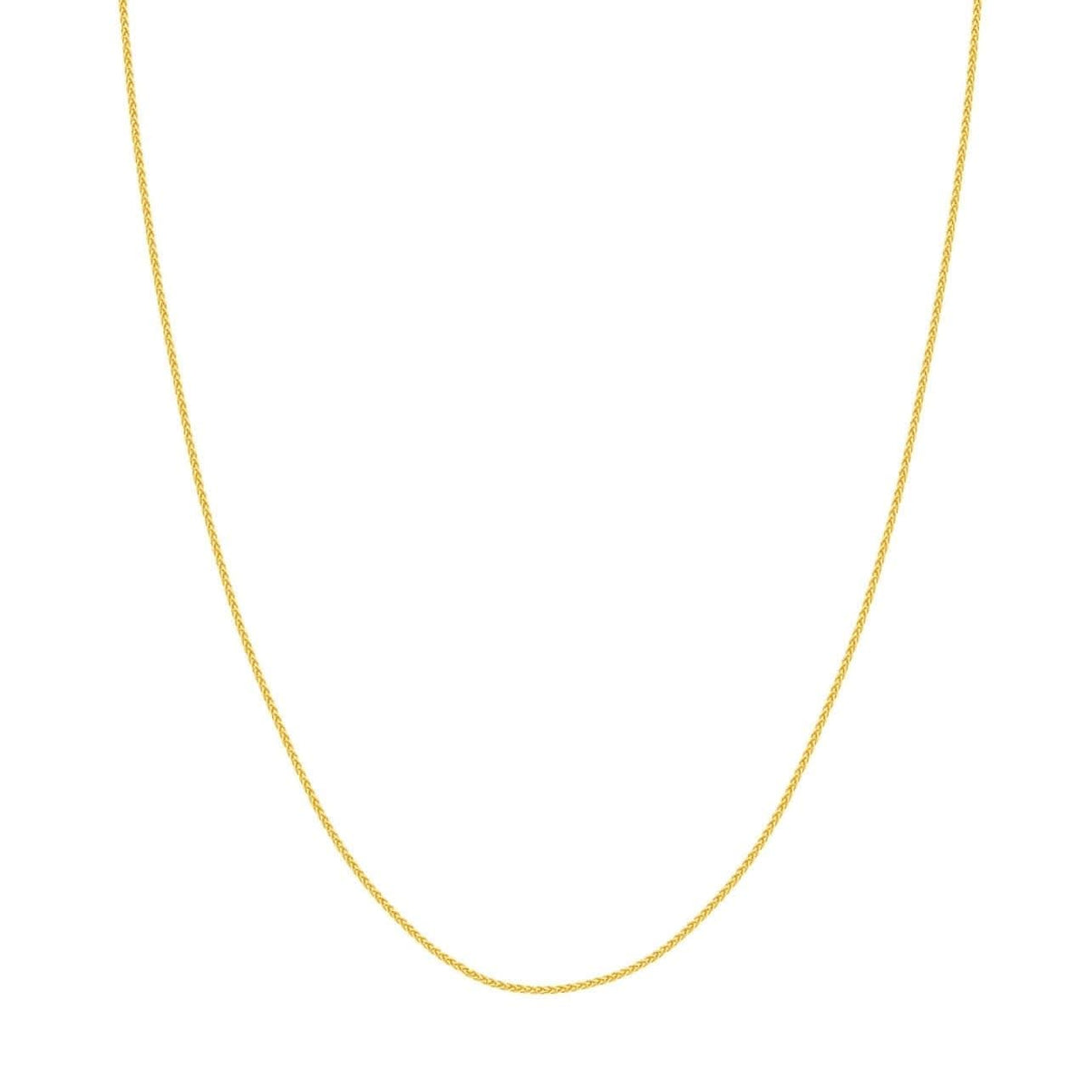 Yellow Gold 18" Round Wheat Chain