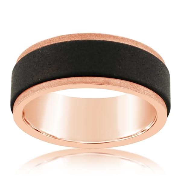 TRITON Raw Rose & Tungsten Wedding Band