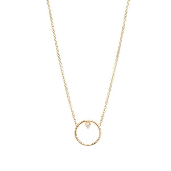 ZOE CHICCO Circle Diamond Necklace
