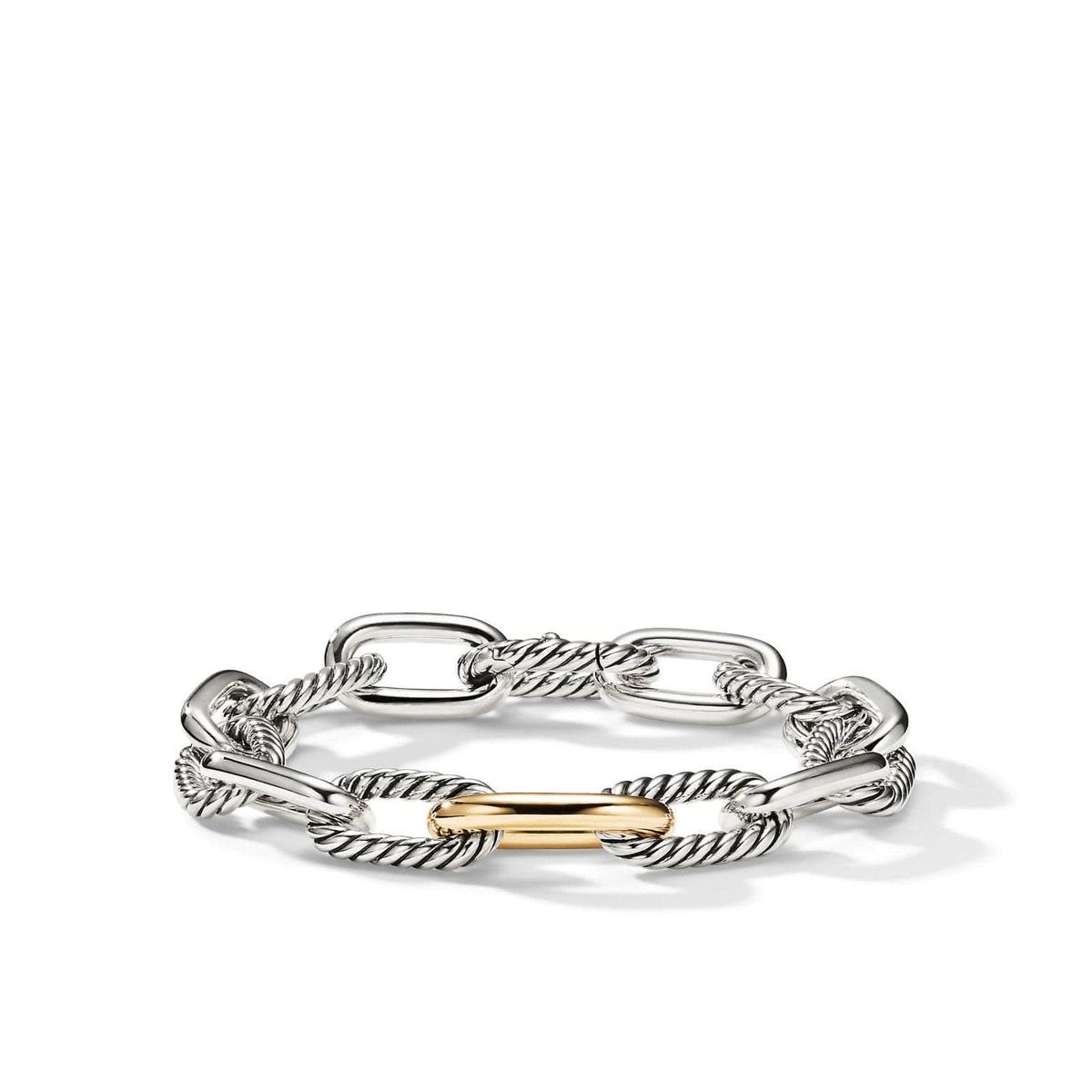 DAVID YURMAN DY Madison® Chain Bracelet in Sterling Silver with 18K Yellow Gold, 11mm