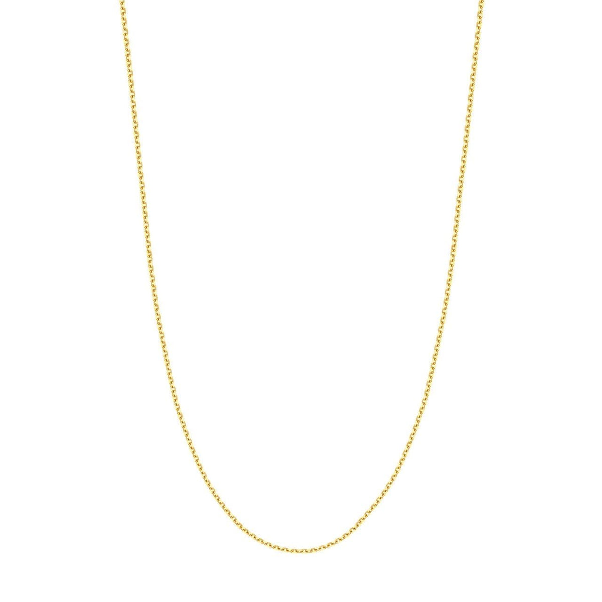 Yellow Gold 24" Diamond Cut Open Cable Chain