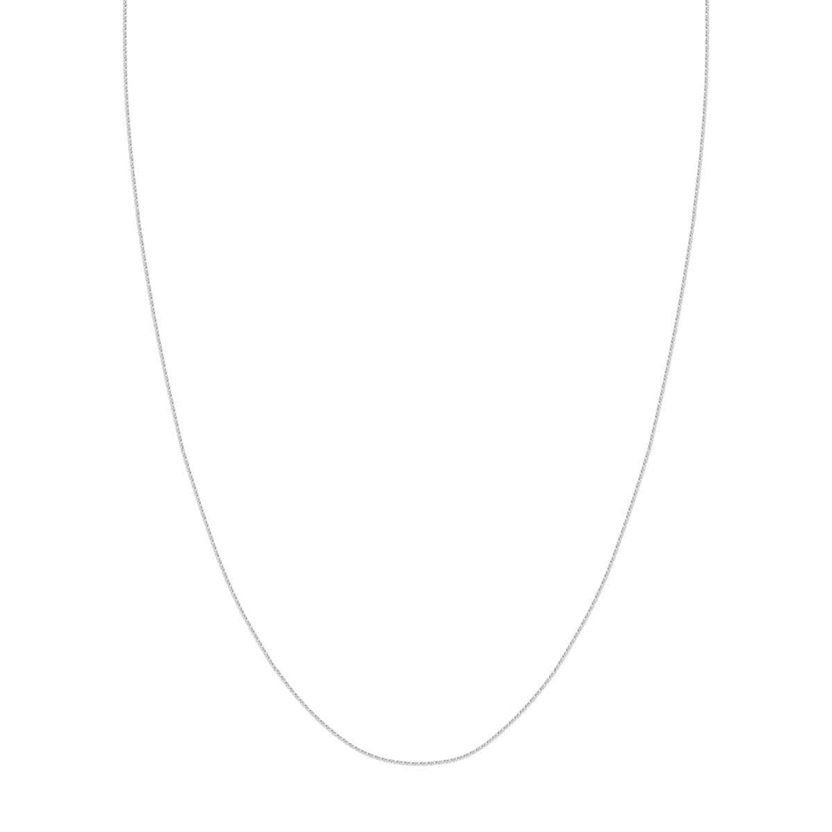 22" White Gold Wheat Chain