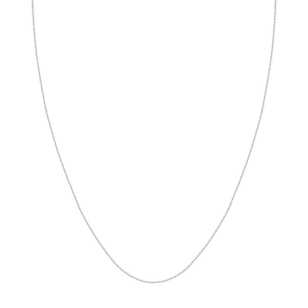 White Gold 22" Cable Chain