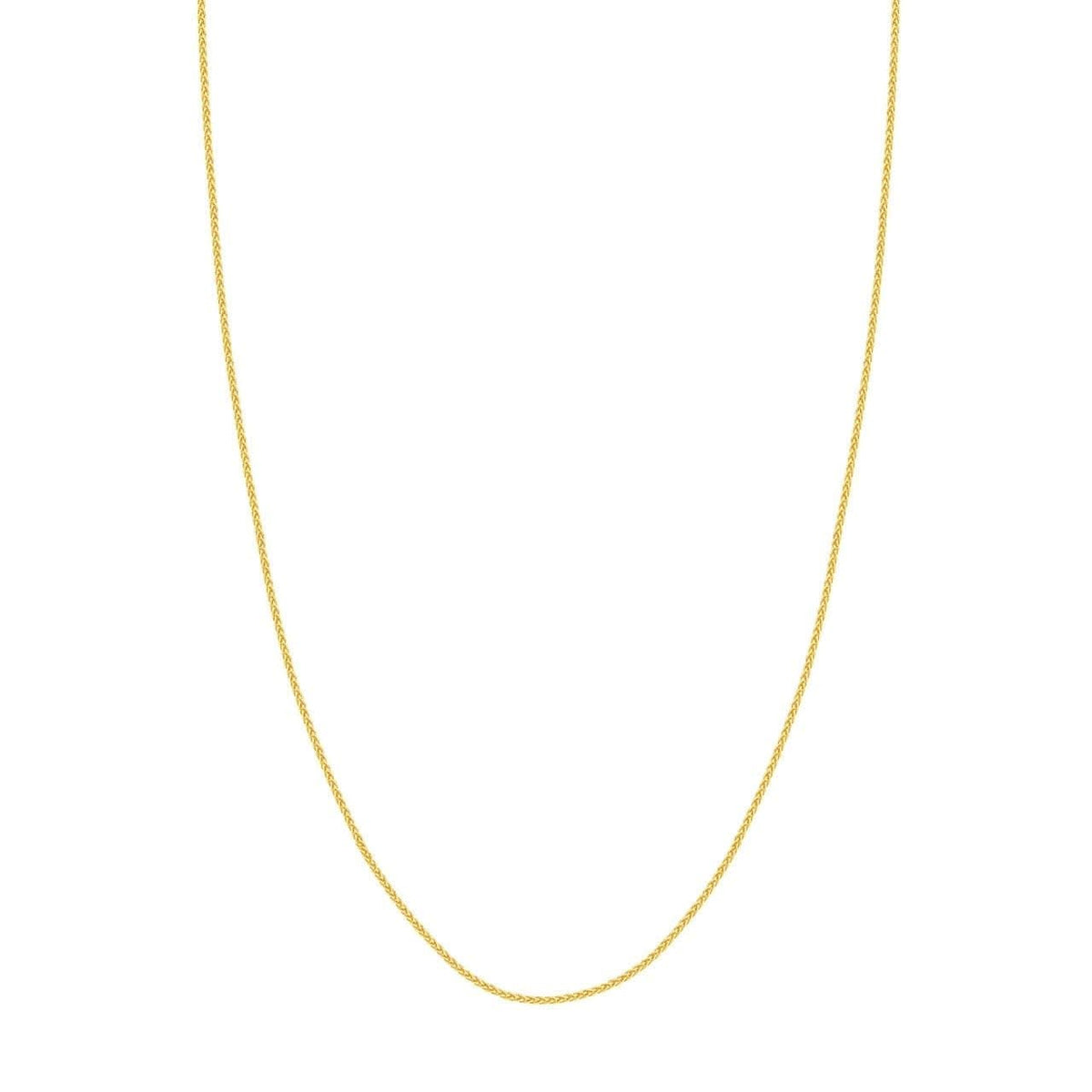 Yellow Gold 20" Round Wheat Chain