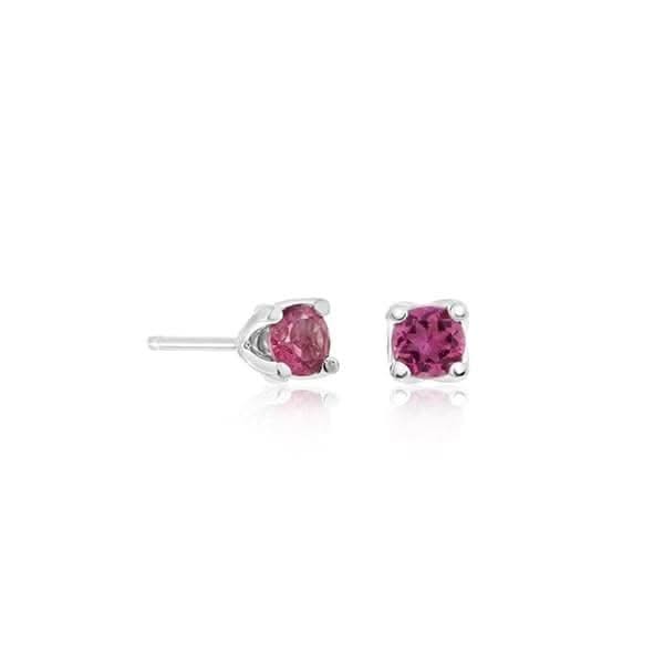Pink Tourmaline Stud Earrings