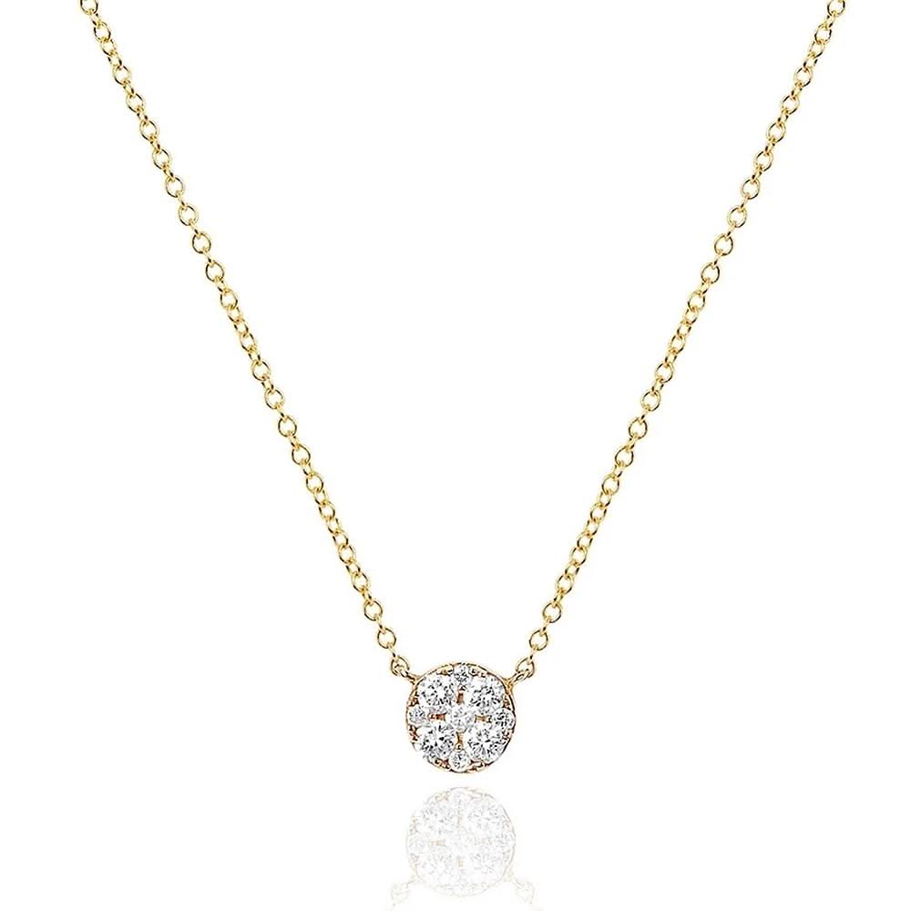 EF COLLECTION Diamond Disc Choker Necklace
