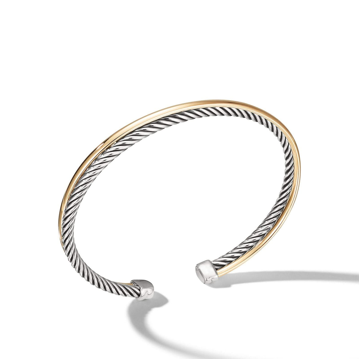 DAVID YURMAN Crossover Bracelet in Sterling Silver with 18K Yellow Gold, 3mm