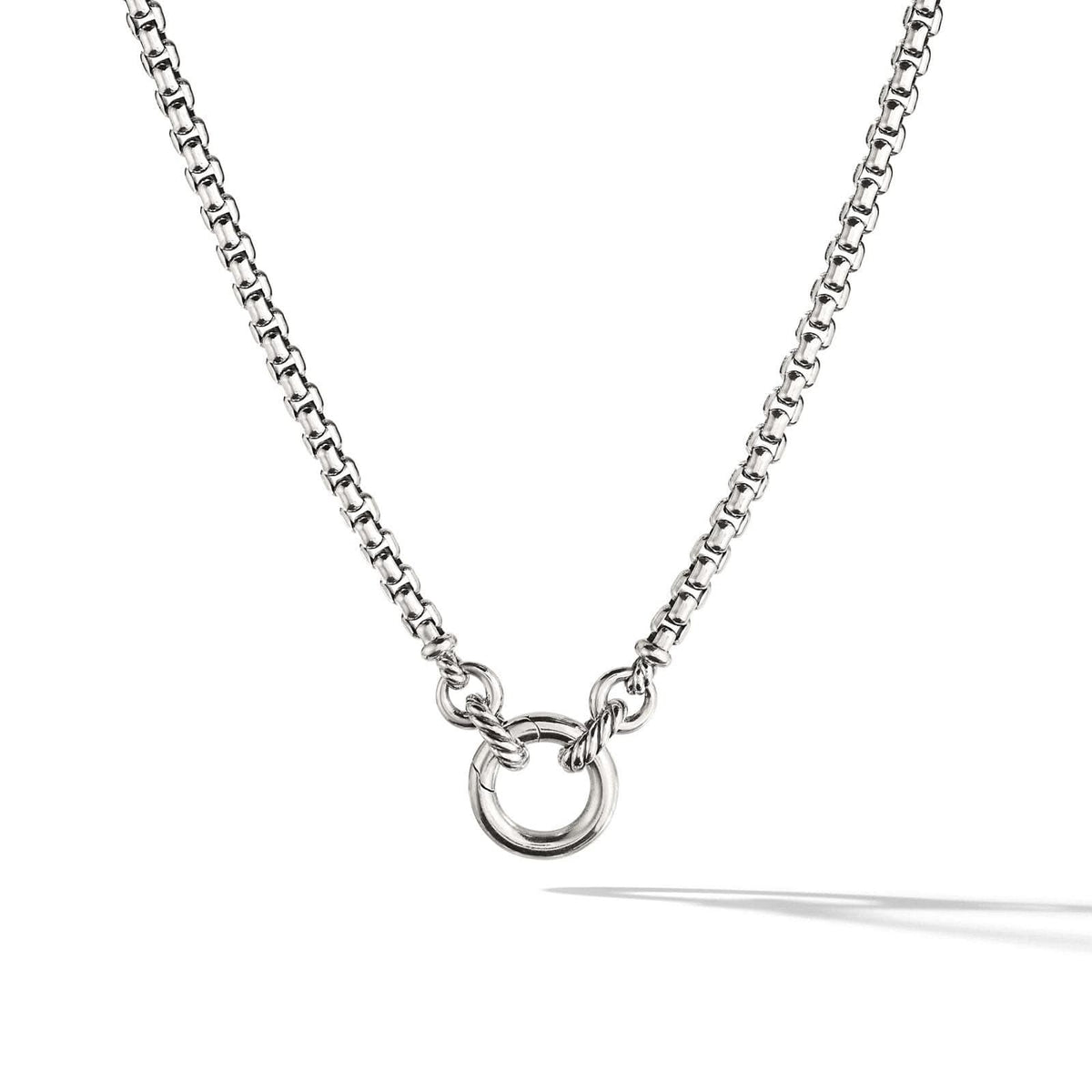 DAVID YURMAN Smooth Amulet Vehicle Box Chain Necklace in Sterling Silver, 3.6mm