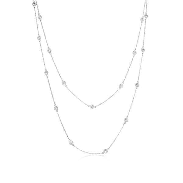 2.50 Carat Diamond by the Inch Necklace