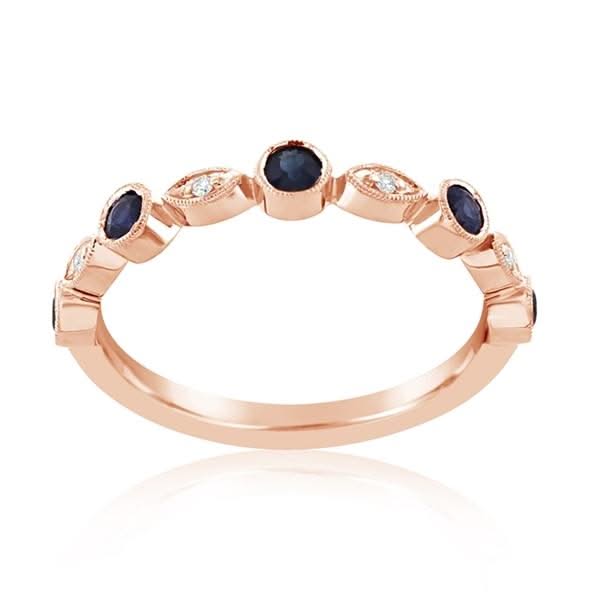 Sapphire & Diamond Stack Ring