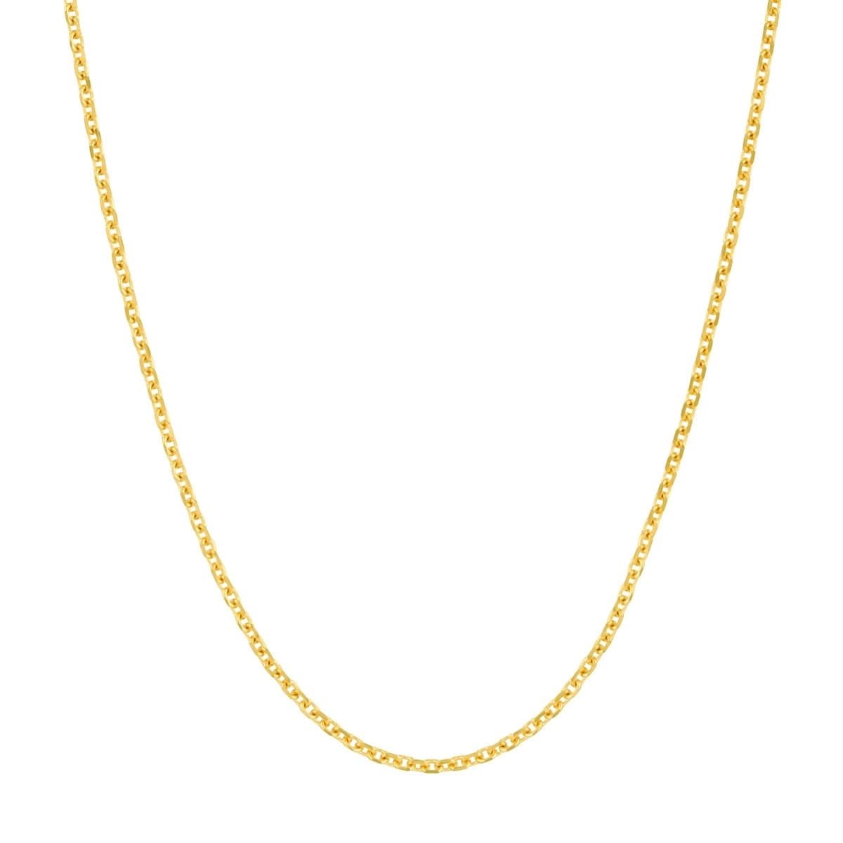 1.05mm Adjustable Cable Chain in Yellow Gold