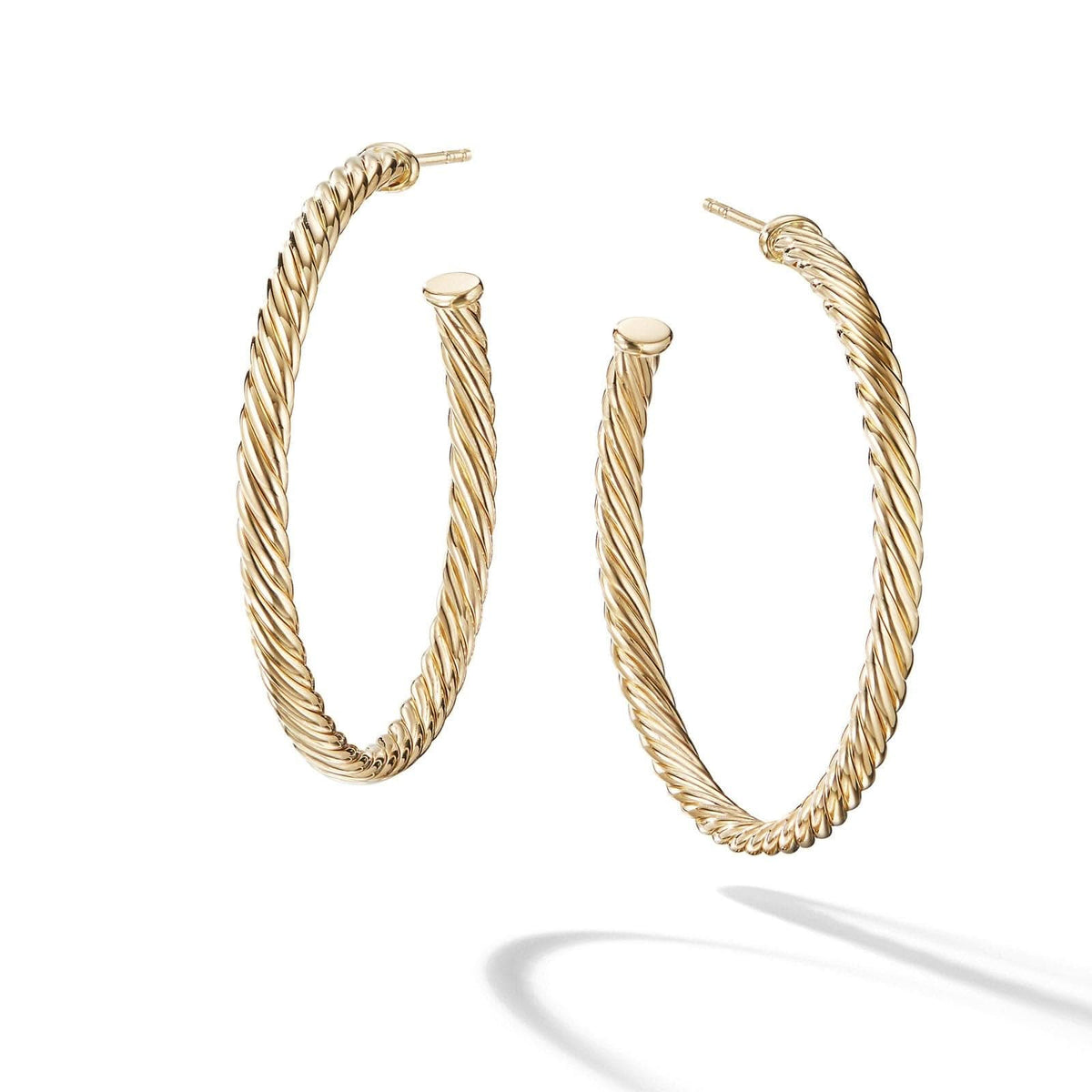 DAVID YURMAN Cablespira® Hoop Earrings in 18K Yellow Gold, 1.5in