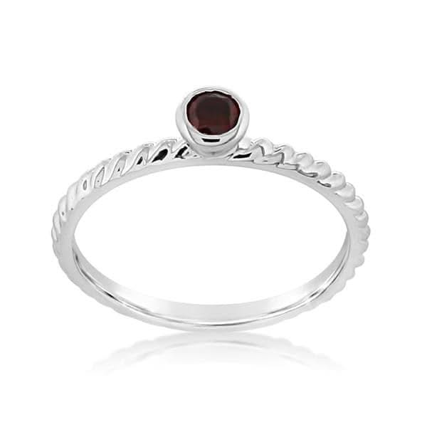 Garnet Stack Ring