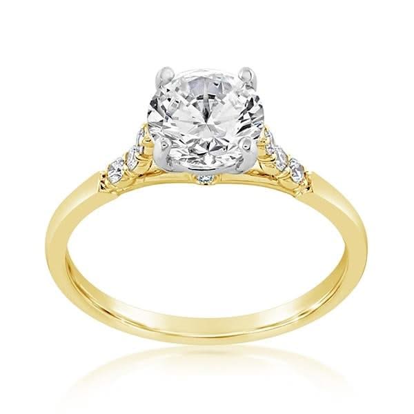 PRECISION SET New Aire Petite Silk Engagement Ring Setting