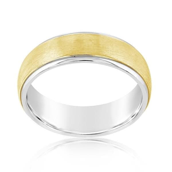 Yellow & White Gold Comfort Fit Wedding Band