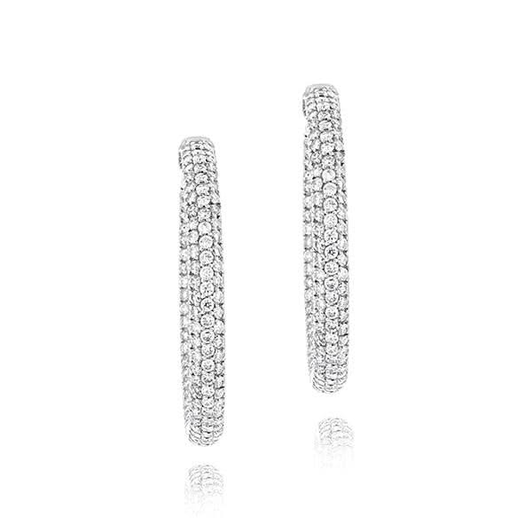 4.45 Carat Diamond Hoops