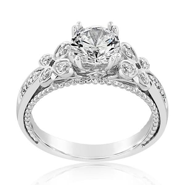 Vintage Style Diamond Engagement Ring