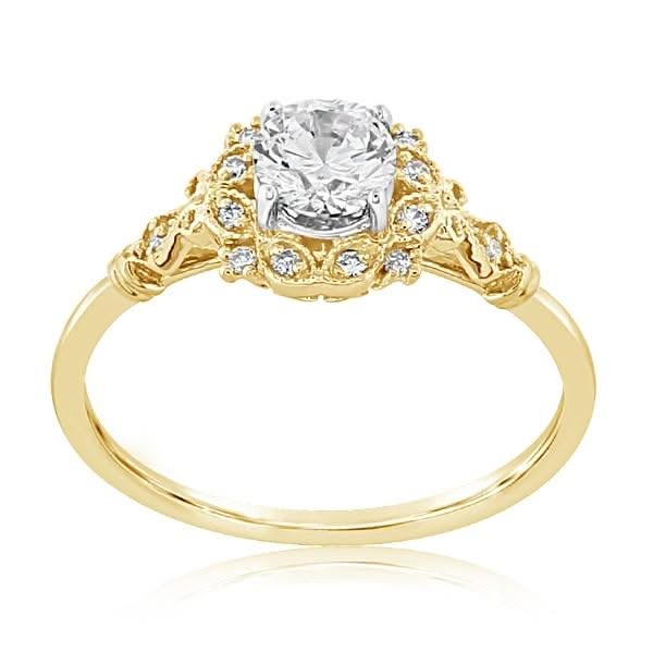 Vintage Style Diamond Engagement Ring Setting
