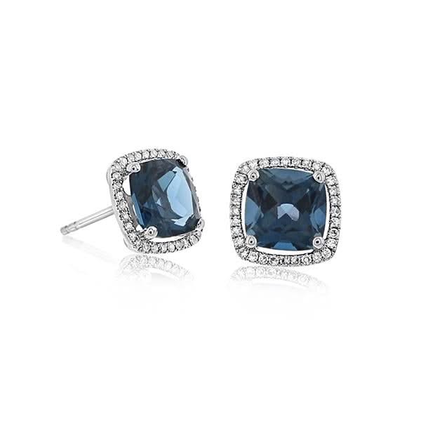 London Blue Topaz & Diamond Earrings
