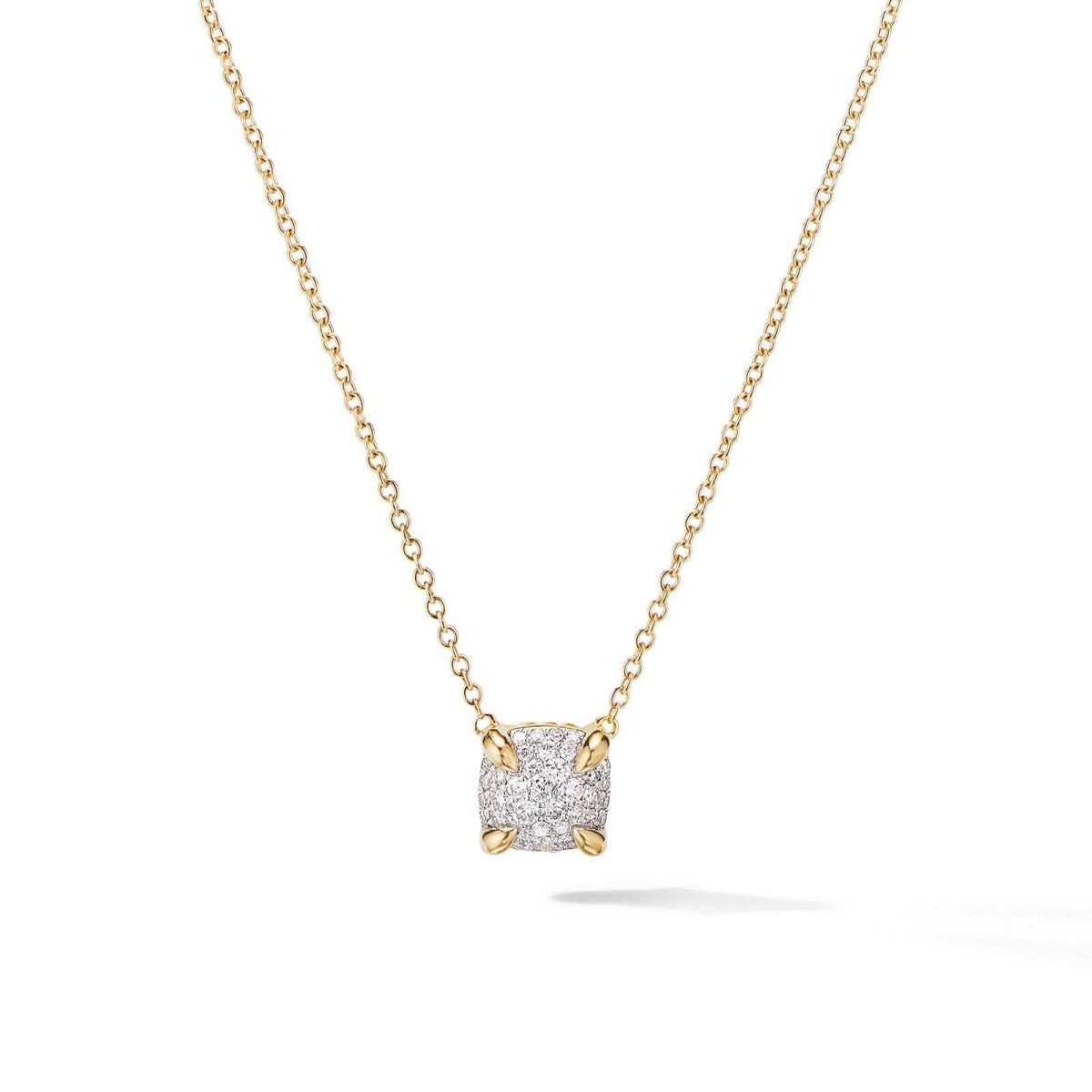 DAVID YURMAN Petite Chatelaine® Pendant Necklace in 18K Yellow Gold with Pavé Diamonds, 7mm