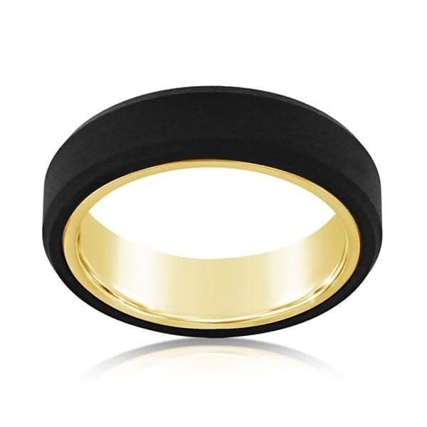 TRITON Tungsten and Gold Wedding Band
