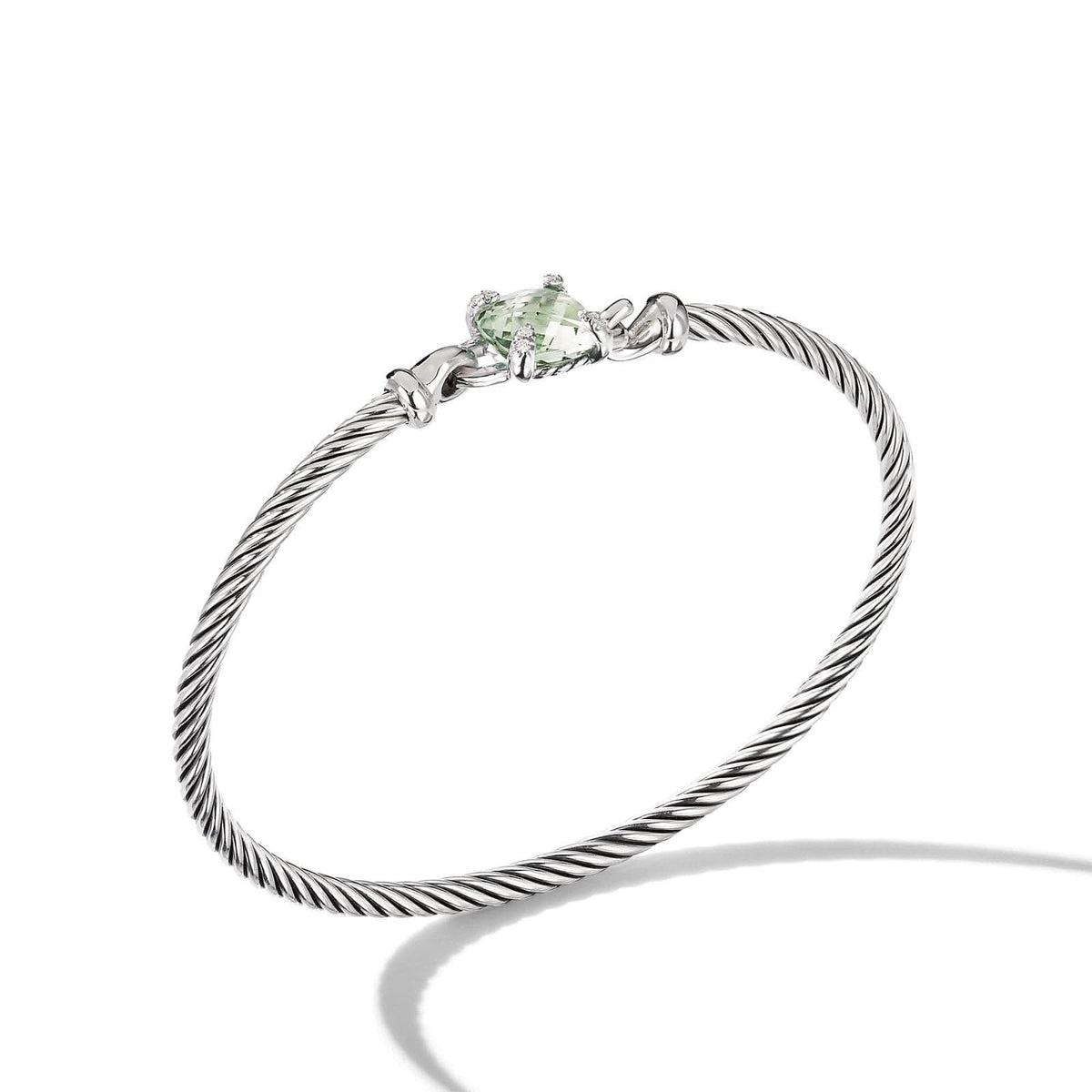 DAVID YURMAN Chatelaine® Bracelet in Sterling Silver with Prasiolite and Diamonds, 3mm