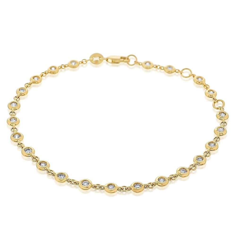 Bezel Set Diamond Bracelet