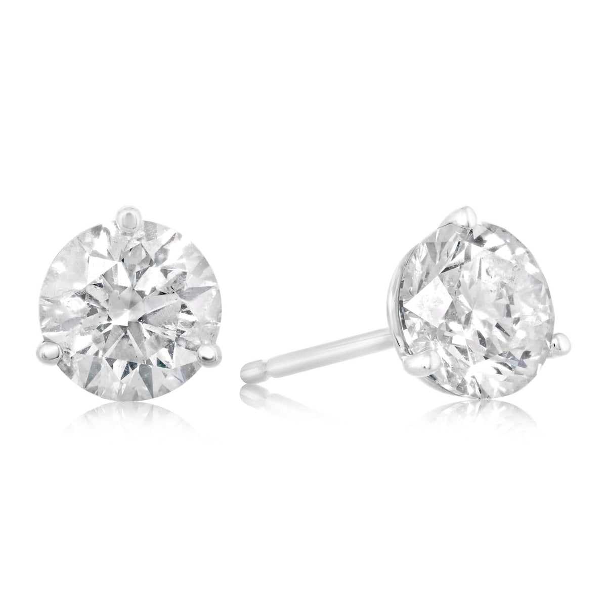 1.62 Carat Diamond Stud Earrings