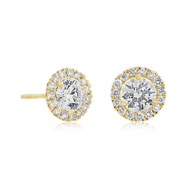 1 Carat Diamond Margarita Stud Earrings