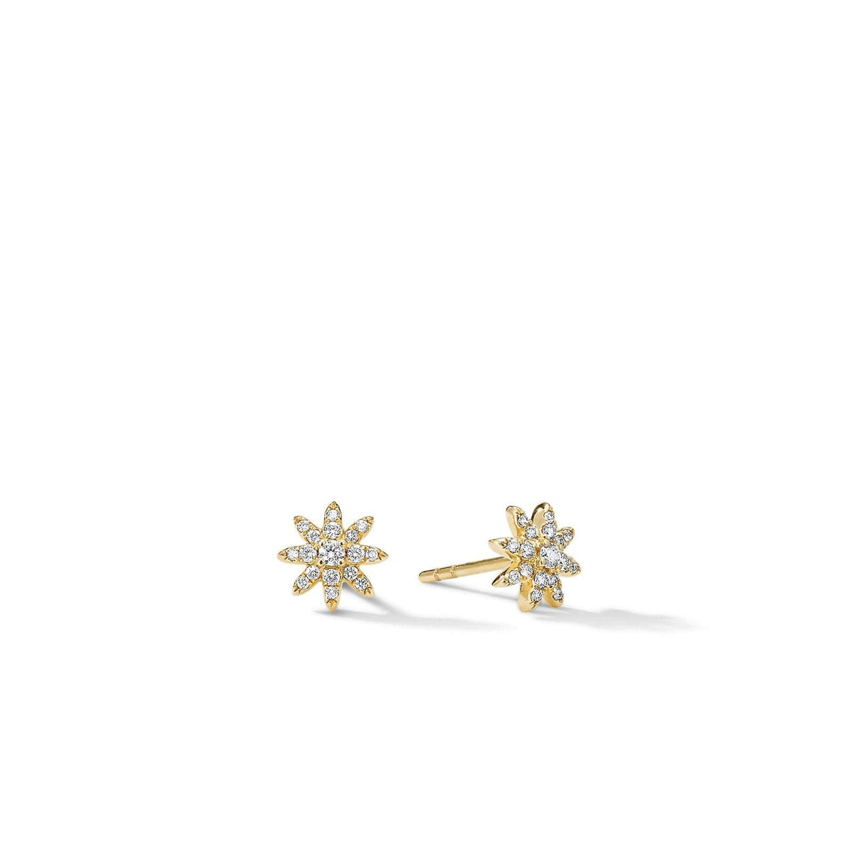 DAVID YURMAN Petite Starburst Stud Earrings in 18K Yellow Gold with Diamonds, 7.5mm