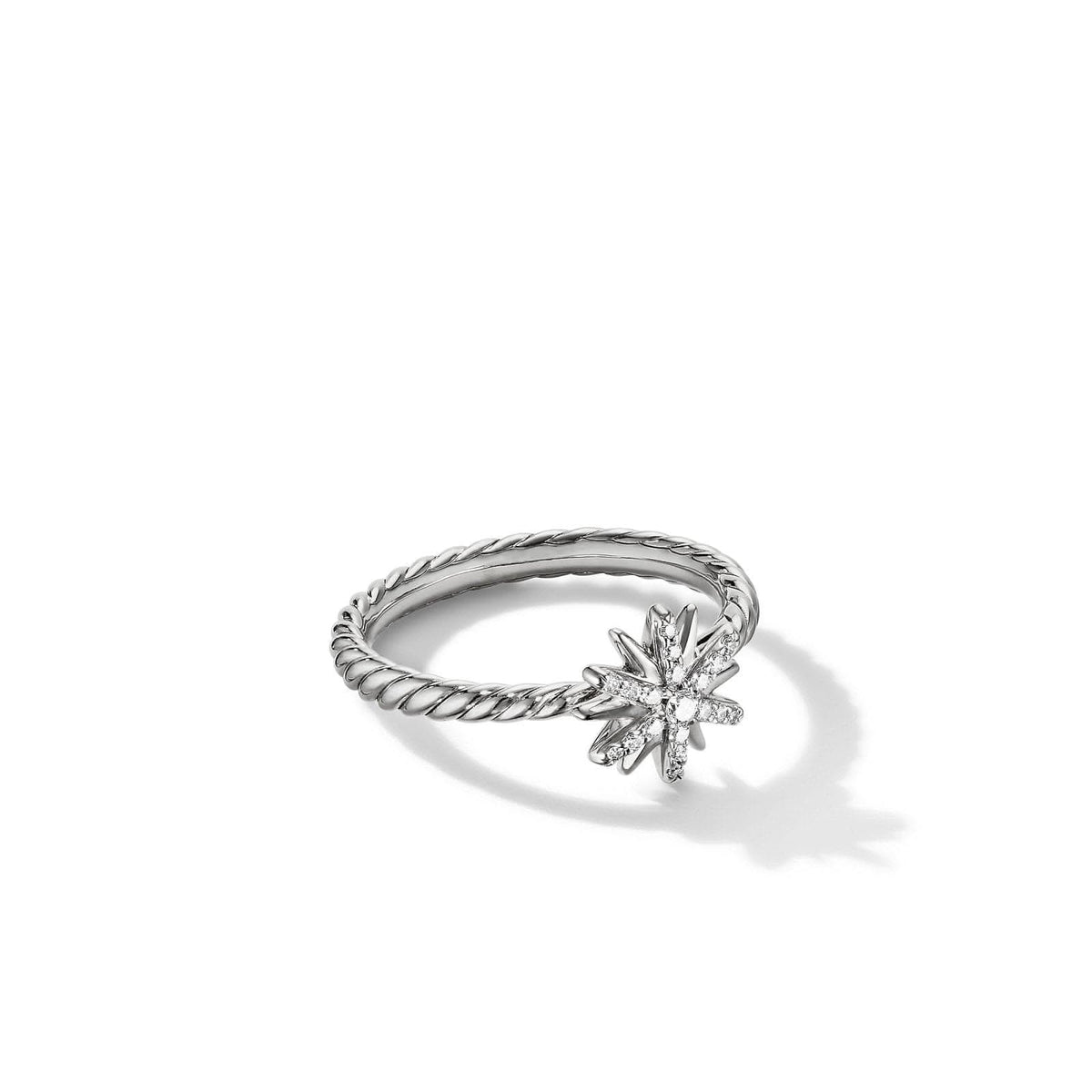 DAVID YURMAN Petite Starburst Ring in Sterling Silver with Diamonds, 10mm