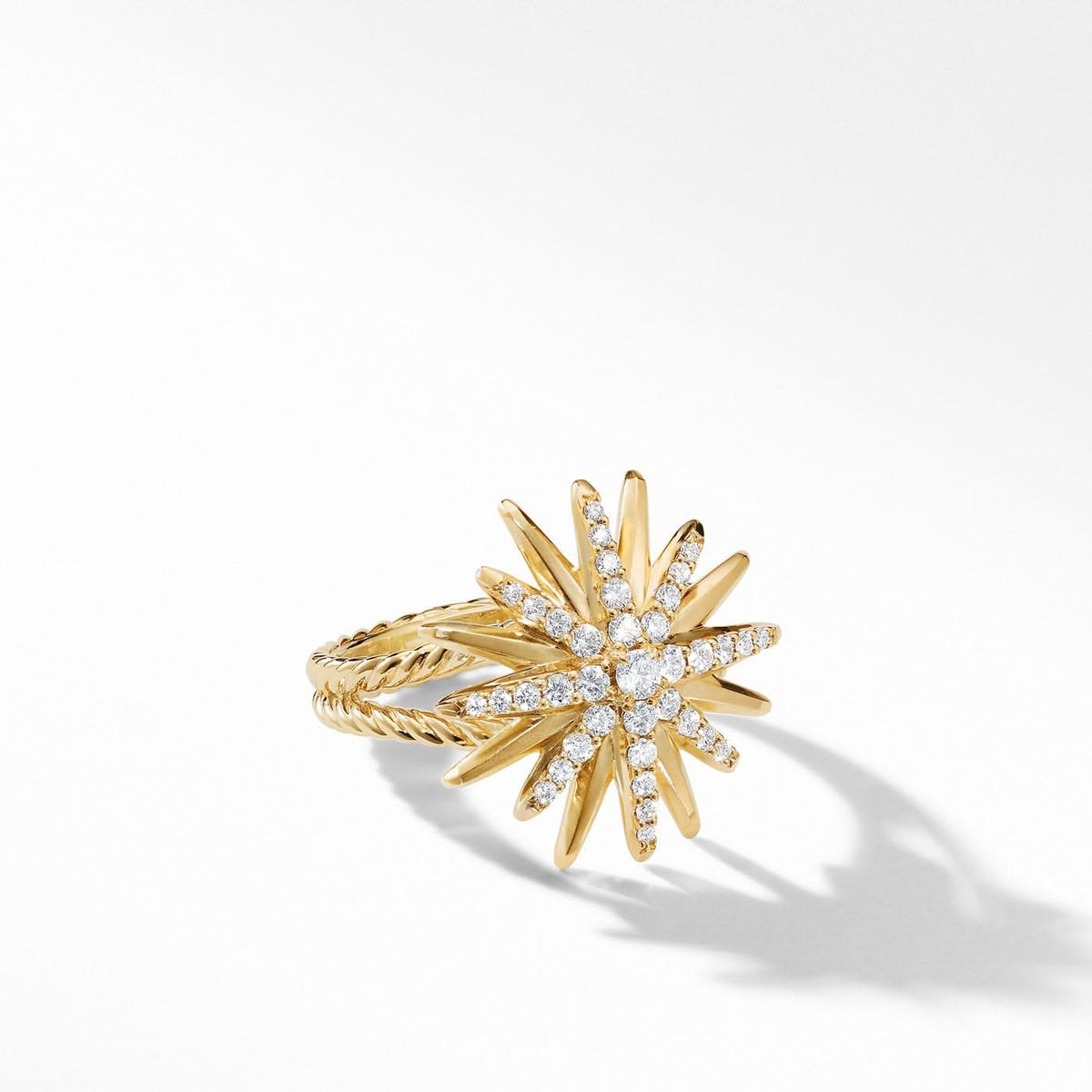 DAVID YURMAN Starburst Ring in 18K Yellow Gold with Diamonds, 19mm