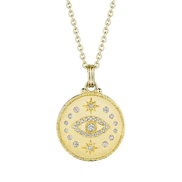 PENNY PREVILLE Medallion Evil Eye Pendant