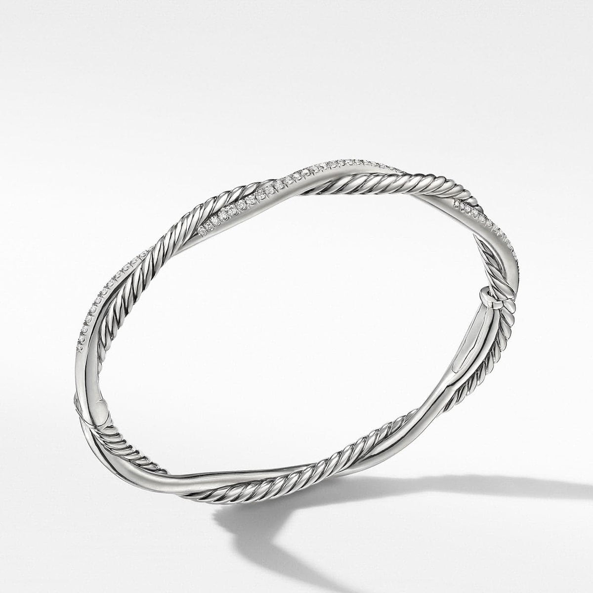 DAVID YURMAN Petite Infinity Bracelet in Sterling Silver with Diamonds, 4.4mm