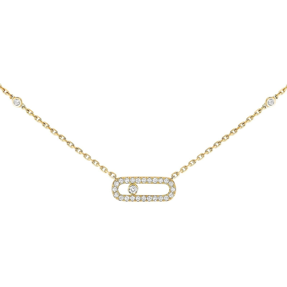MESSIKA Yellow Gold Move Uno Diamond Necklace