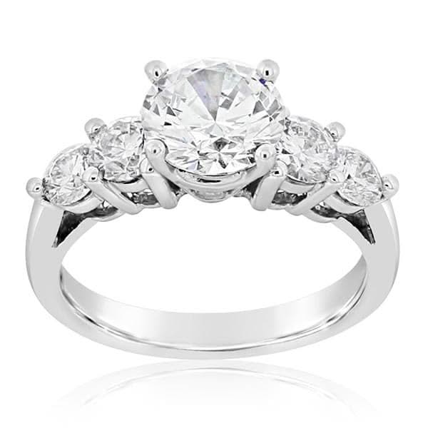 Side Stone Diamond Engagement Ring Setting