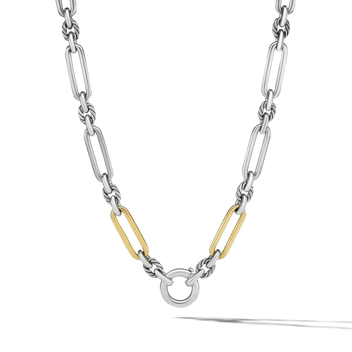 DAVID YURMAN Lexington Chain Necklace in Sterling Silver with 18K Yellow Gold, 7mm