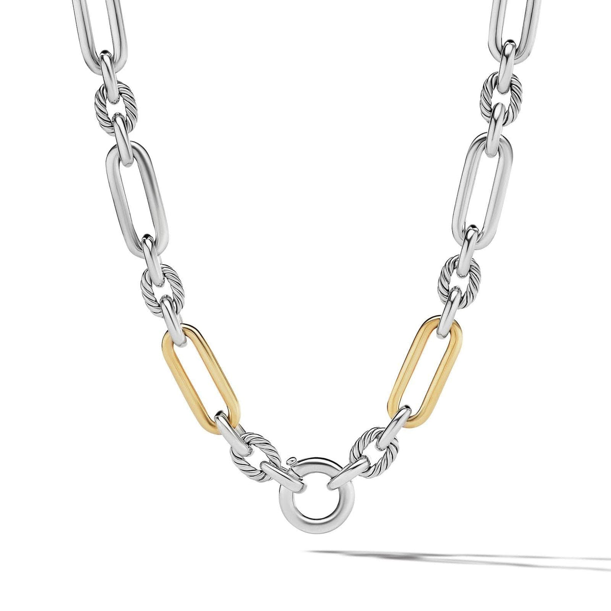 DAVID YURMAN Lexington Chain Necklace in Sterling Silver with 18K Yellow Gold, 9.8mm
