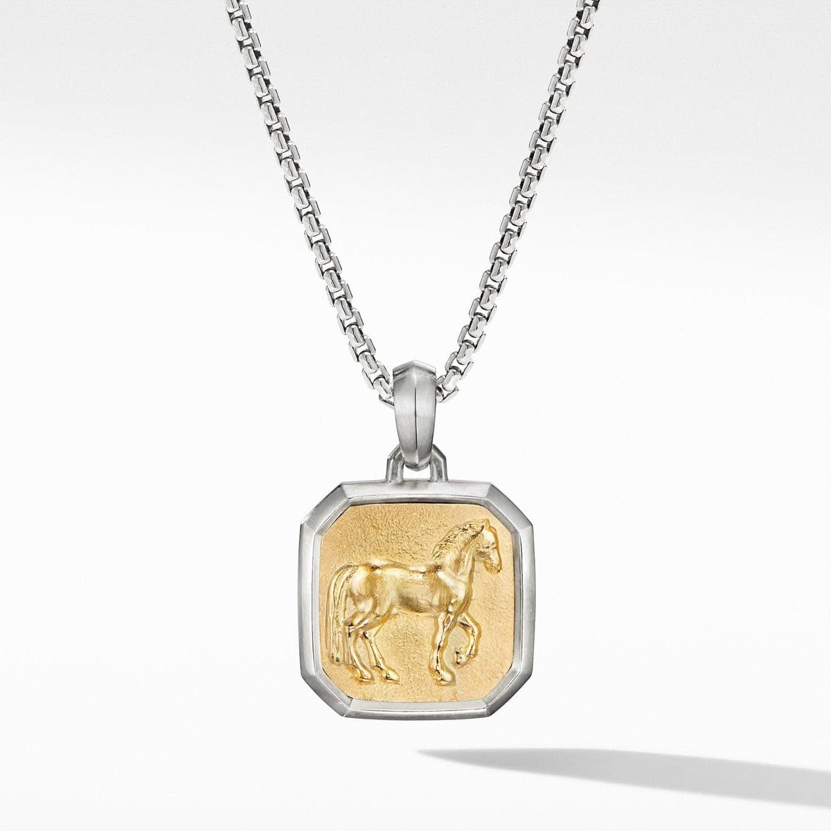 DAVID YURMAN Petrvs® Horse Amulet in Sterling Silver with 18K Yellow Gold, 22mm